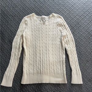 St. John's Bay Women's Ivory Cable Knit Sweater